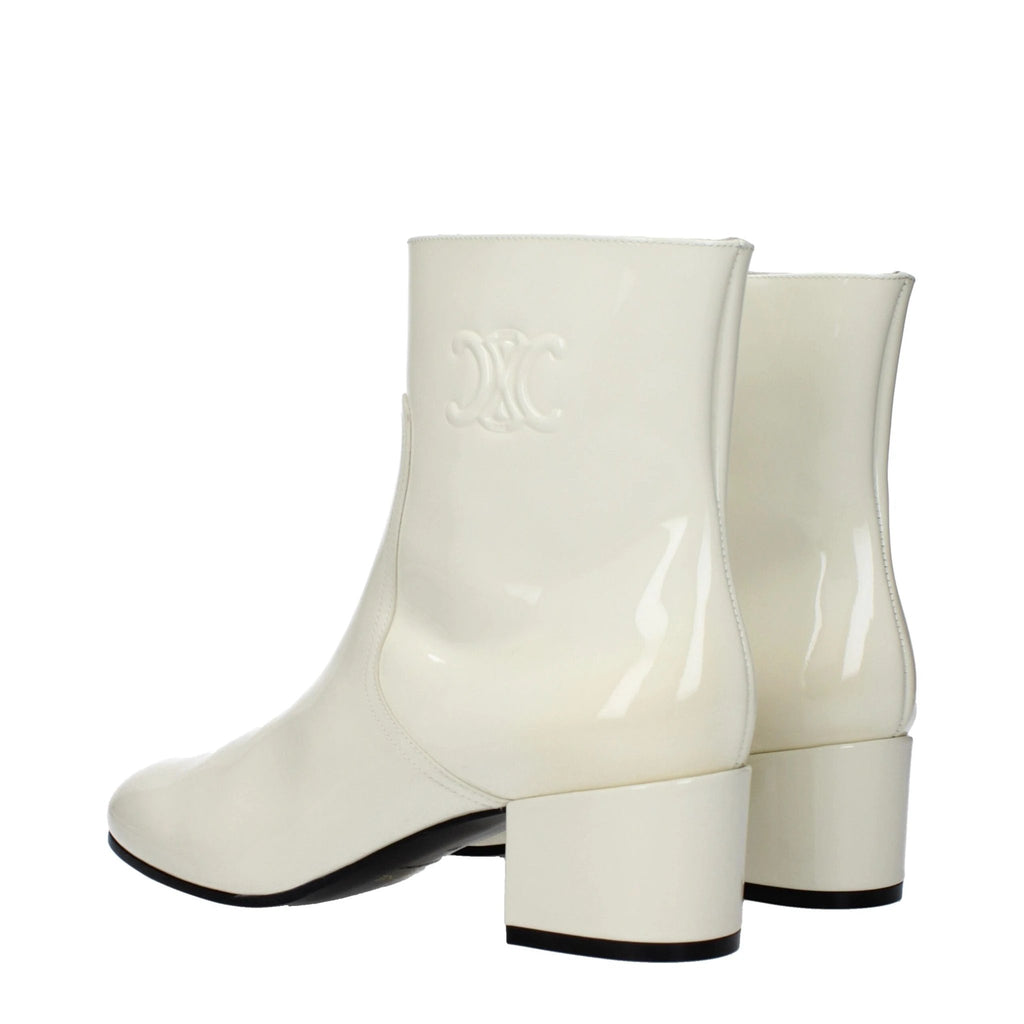 Bottines Celine en cuir beige