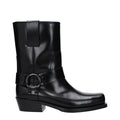 Bottines en cuir noir Valentino Garavani