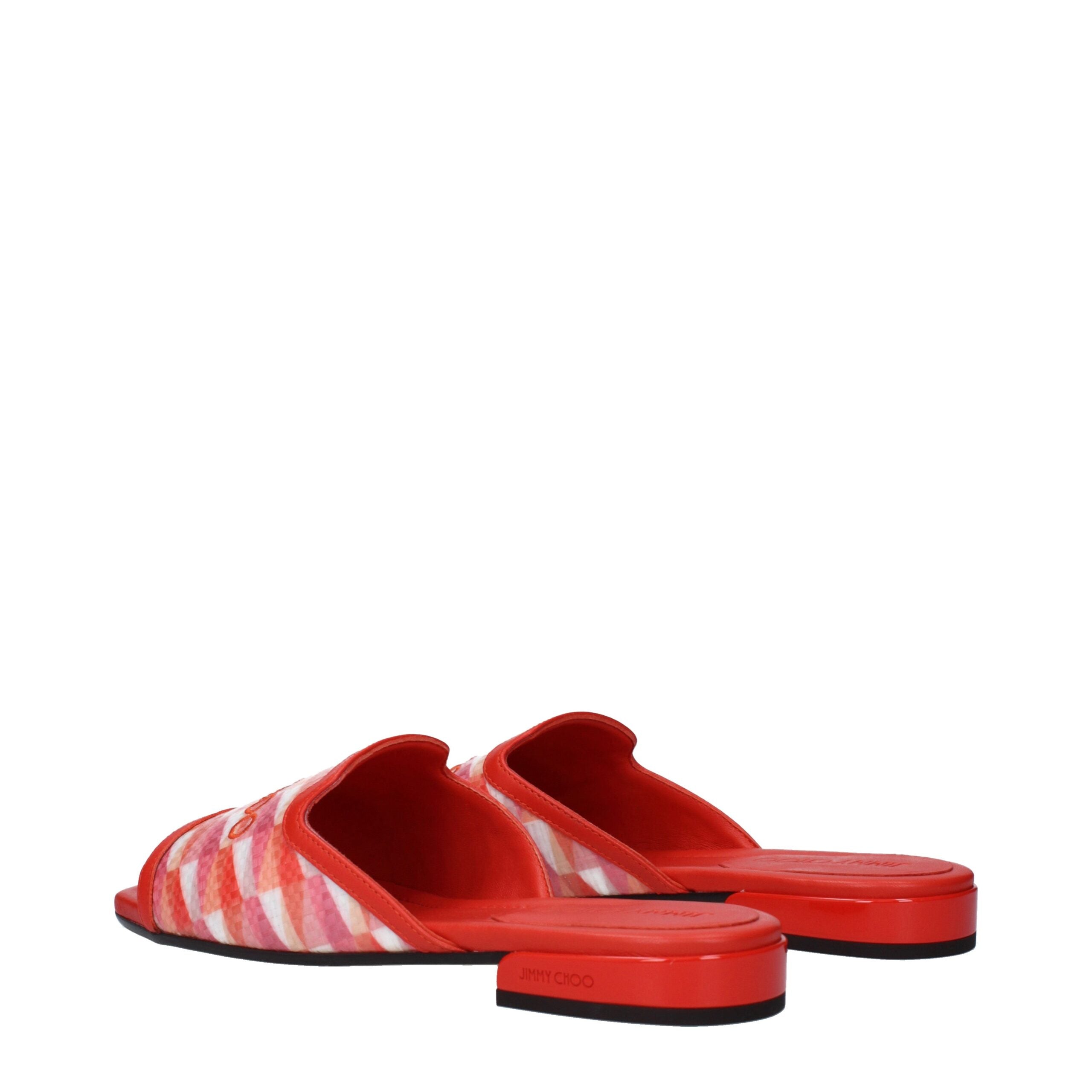 Pantoufles en tissu orange Jimmy Choo