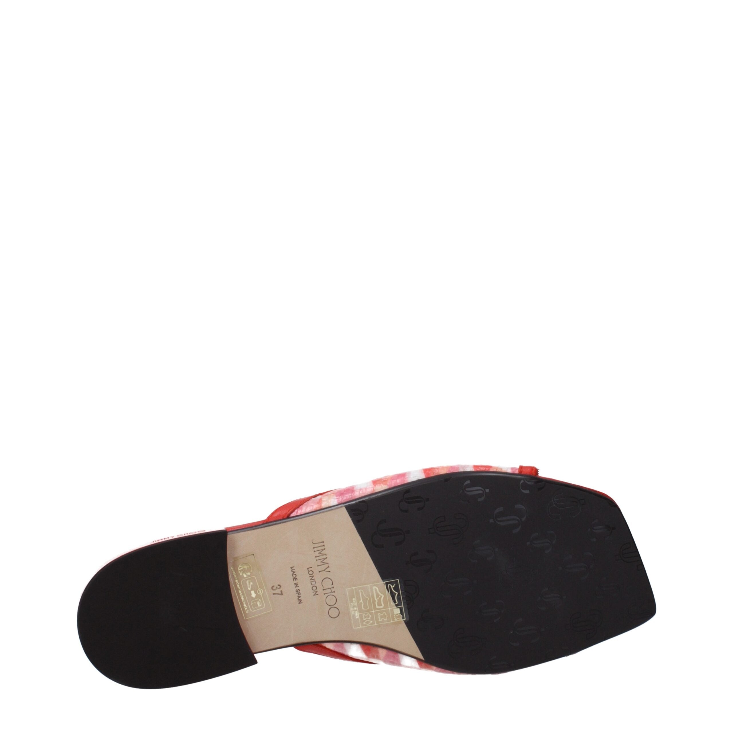 Pantoufles en tissu orange Jimmy Choo