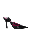 Sandales à talons aiguilles en cuir noir Attico