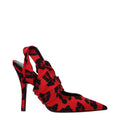Escarpins à talons hauts en tissu rouge Attico