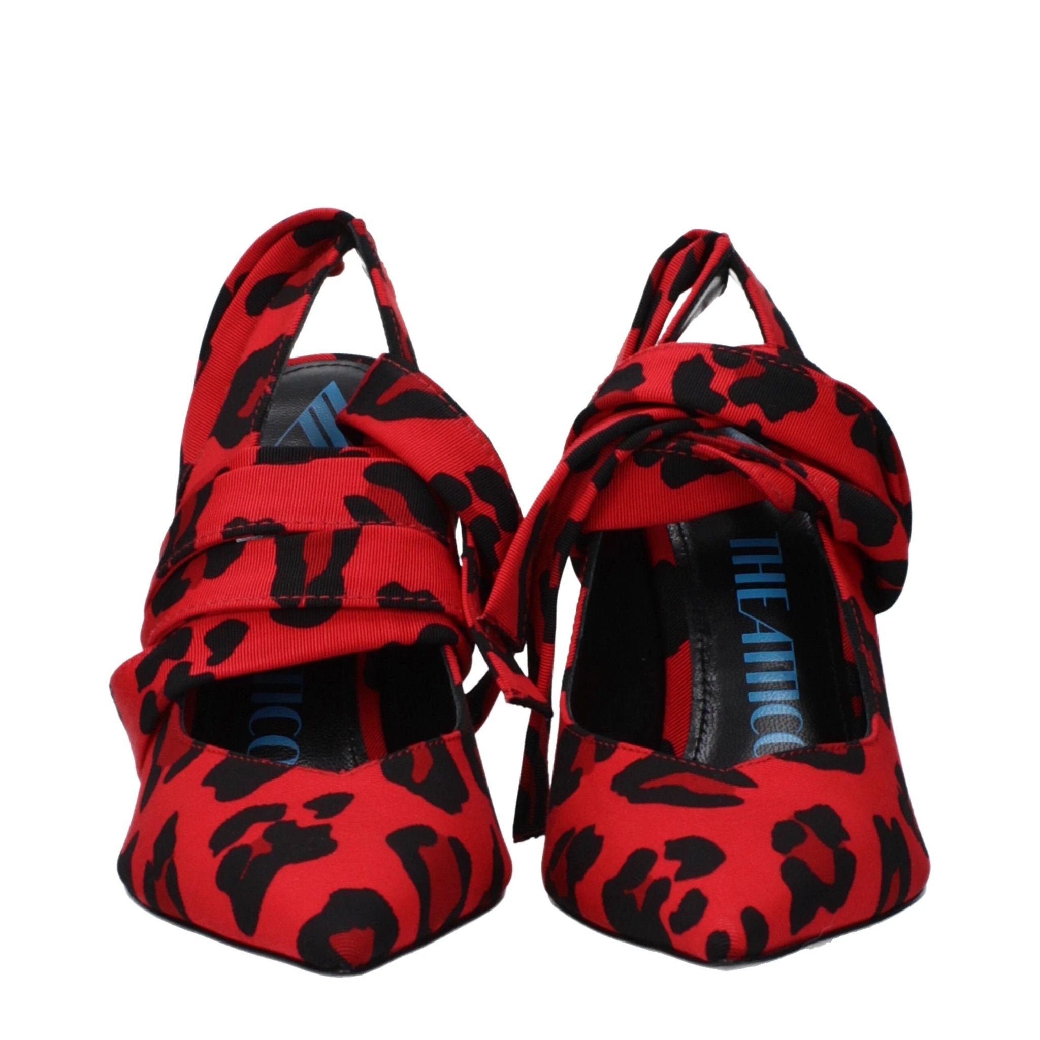 Escarpins à talons hauts en tissu rouge Attico