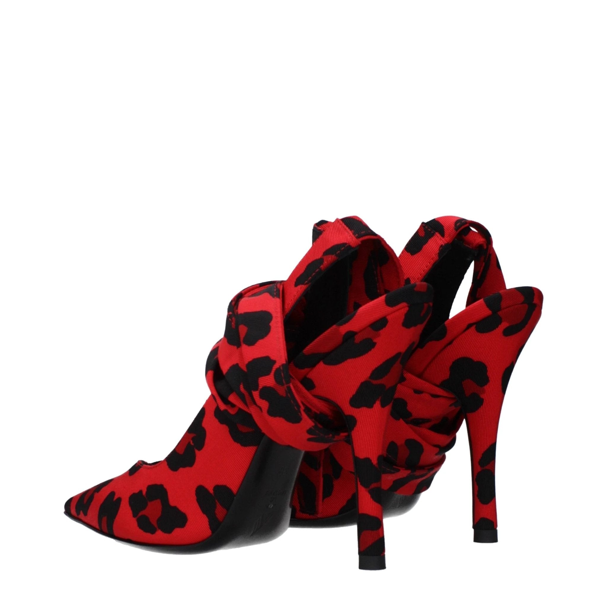 Escarpins à talons hauts en tissu rouge Attico
