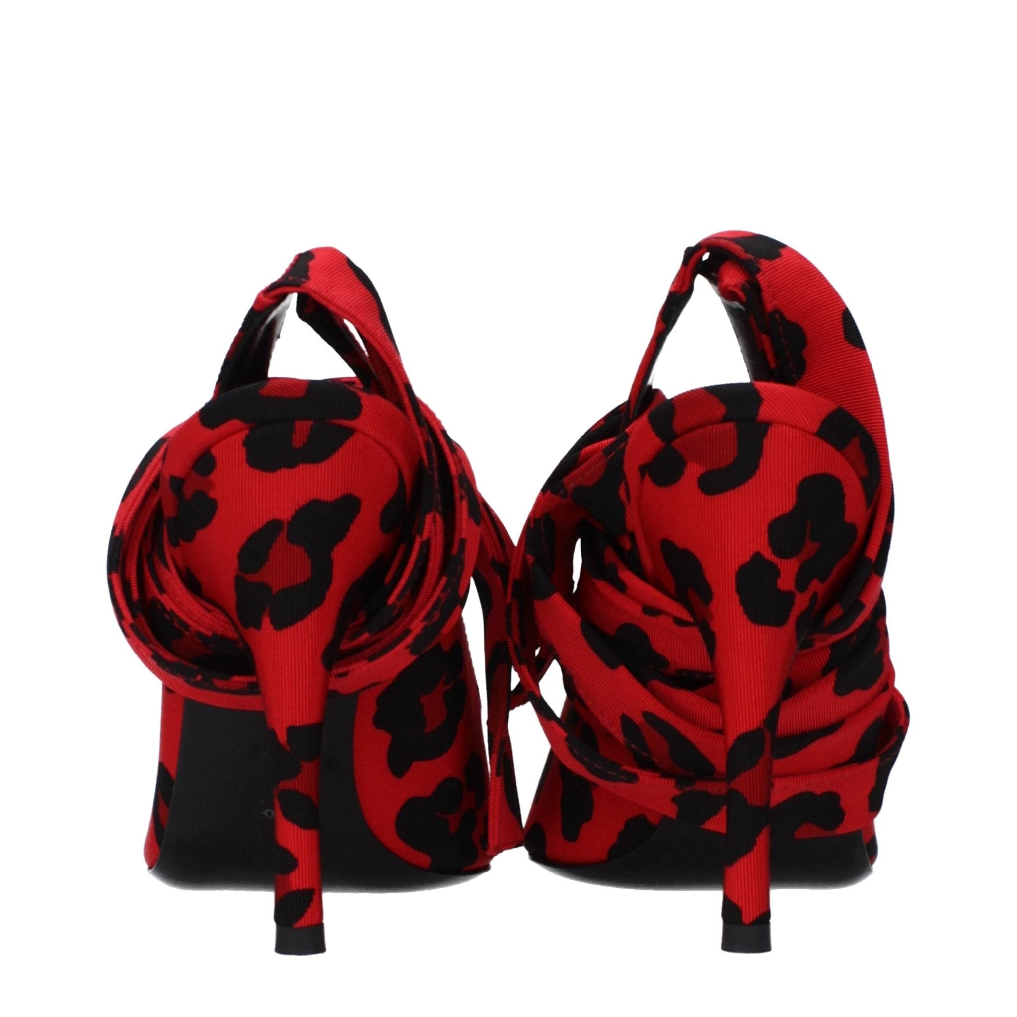 Escarpins à talons hauts en tissu rouge Attico