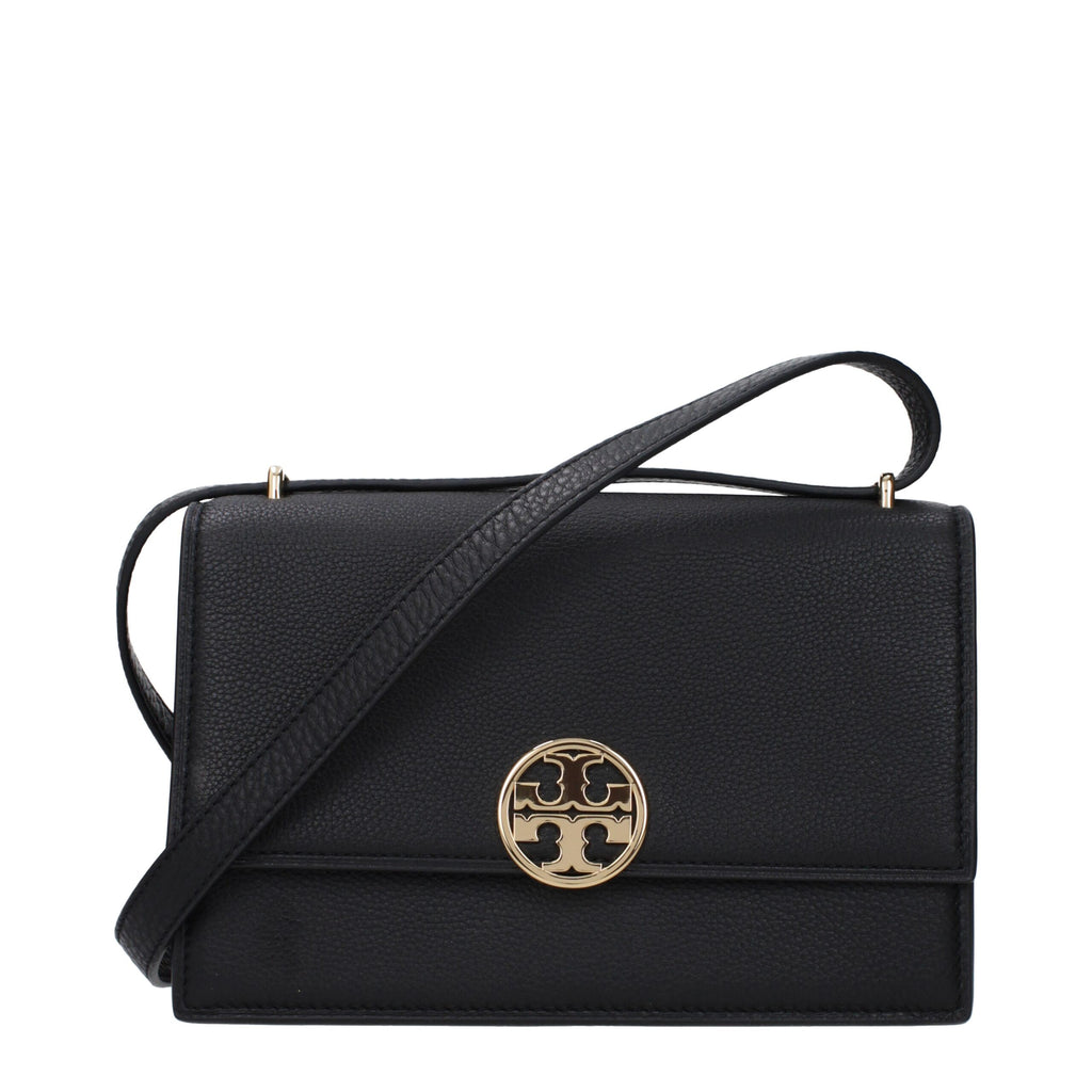 Sac bandoulière en cuir noir Tory Burch