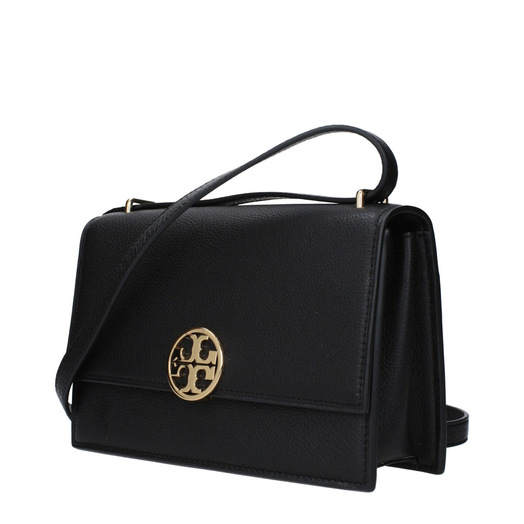 Sac bandoulière en cuir noir Tory Burch