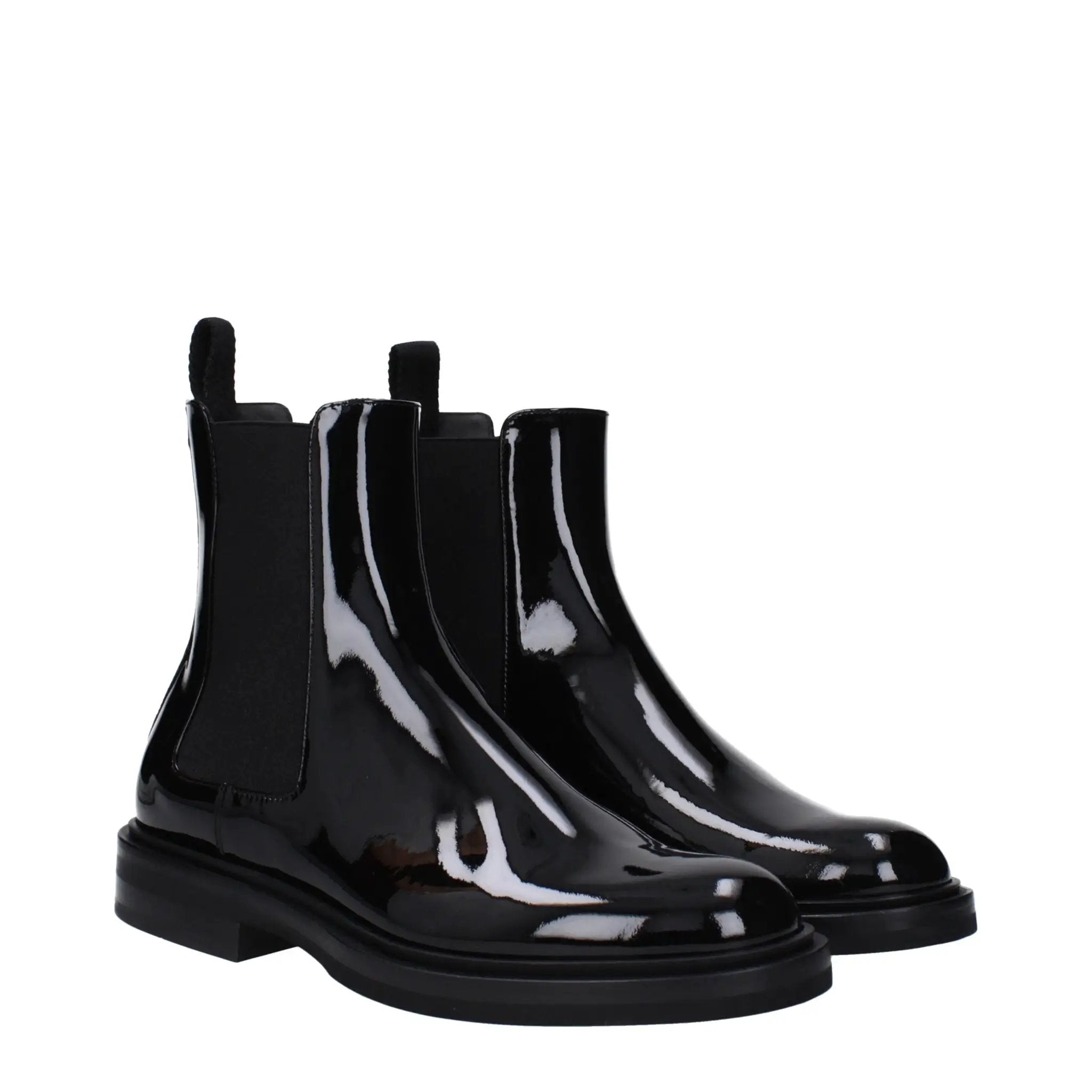 Bottines en cuir noir Dolce &amp; Gabbana