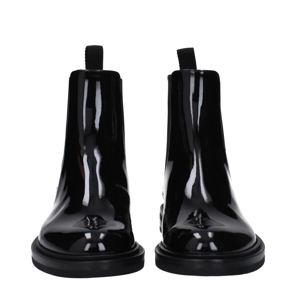 Bottines en cuir noir Dolce &amp; Gabbana