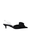 Sandales plates Versace en satin noir