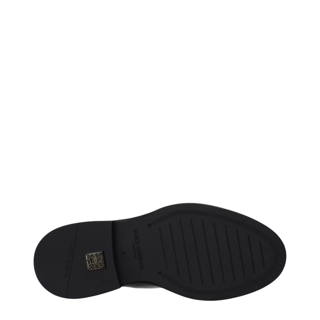 Bottines en cuir noir Dolce &amp; Gabbana