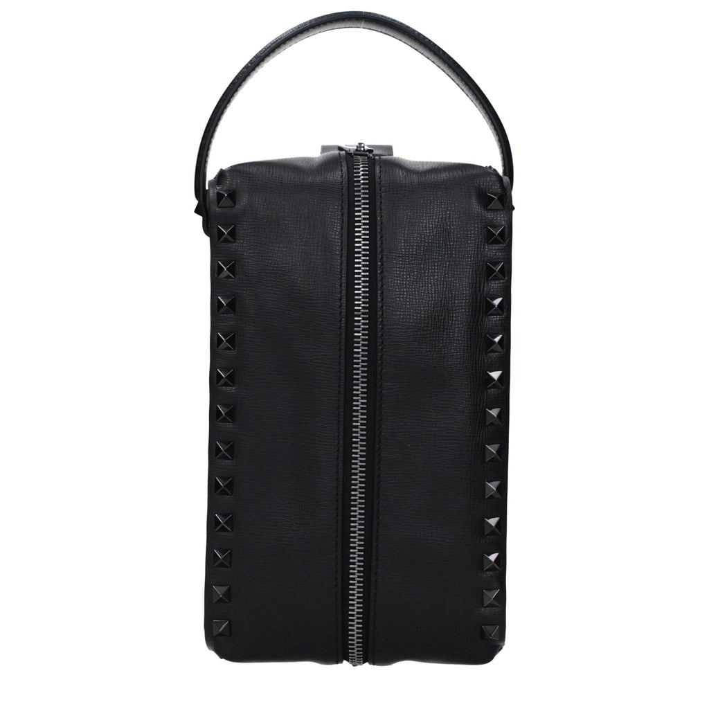 Pochette en cuir noir Valentino Garavani