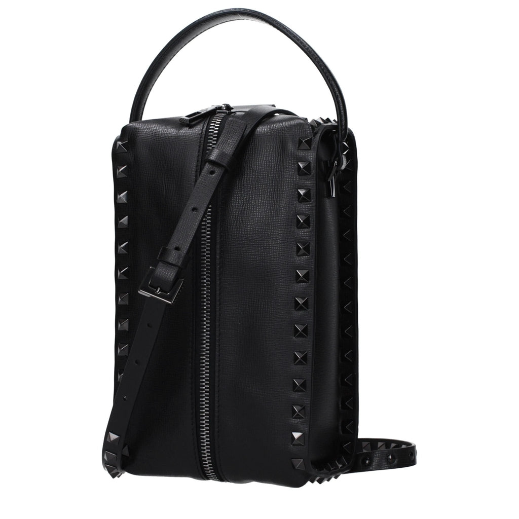 Pochette en cuir noir Valentino Garavani