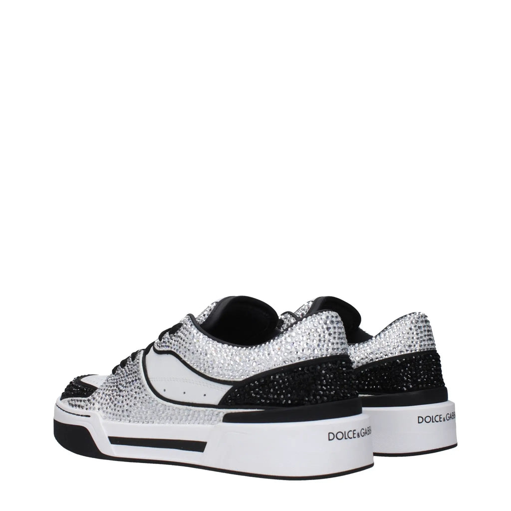 Baskets basses en cuir blanc Dolce &amp; Gabbana
