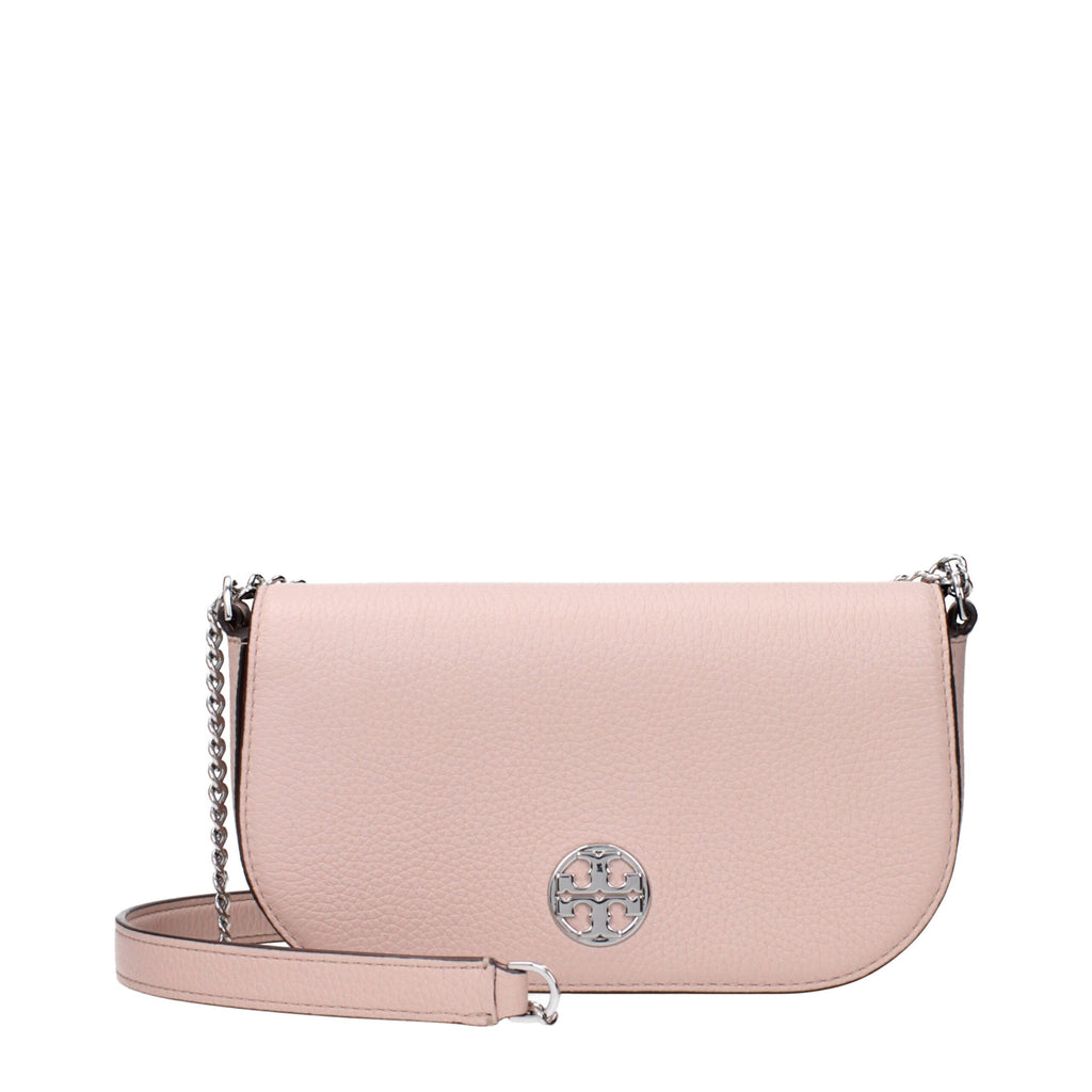 Sac bandoulière en cuir rose Tory Burch