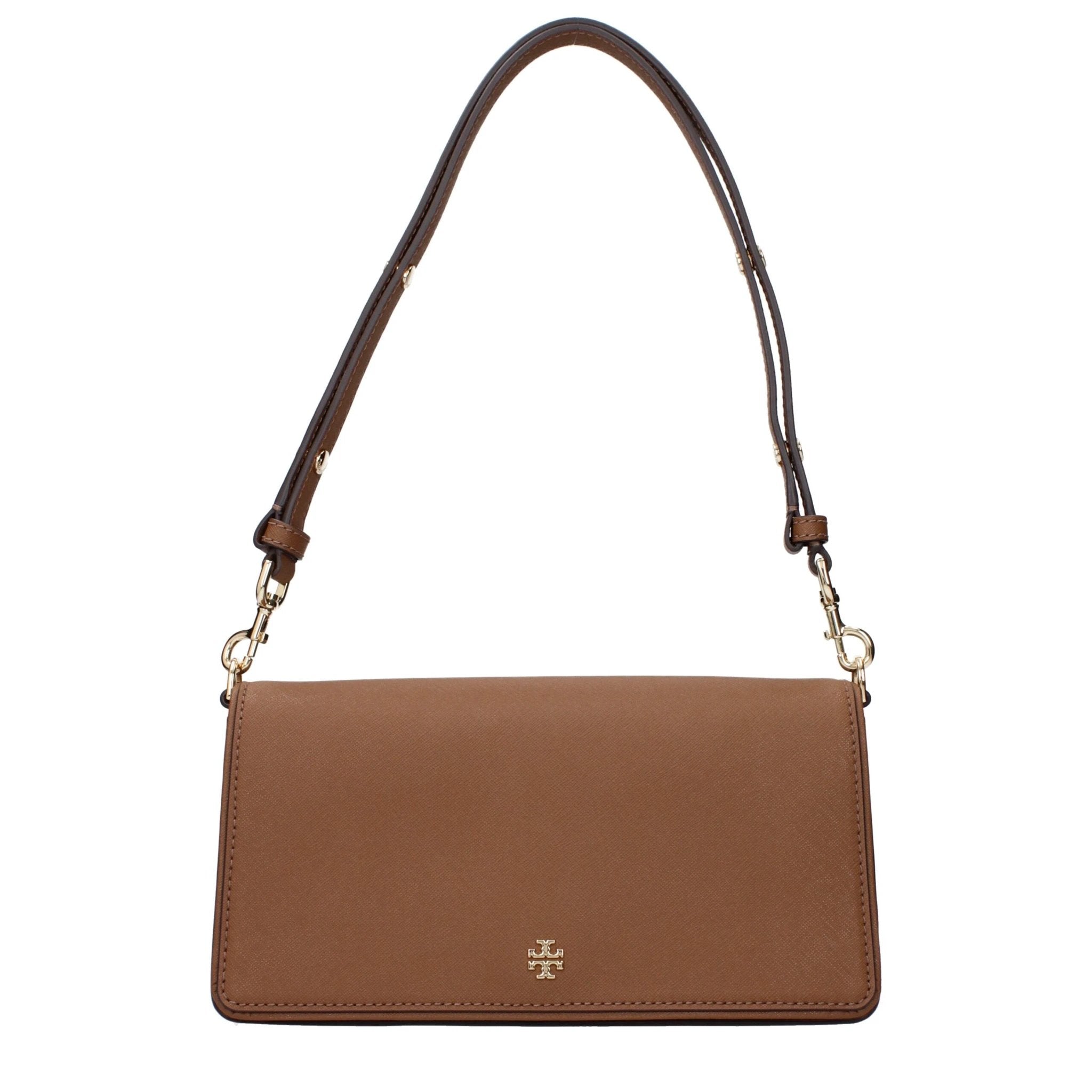 Sac bandoulière en cuir marron Tory Burch
