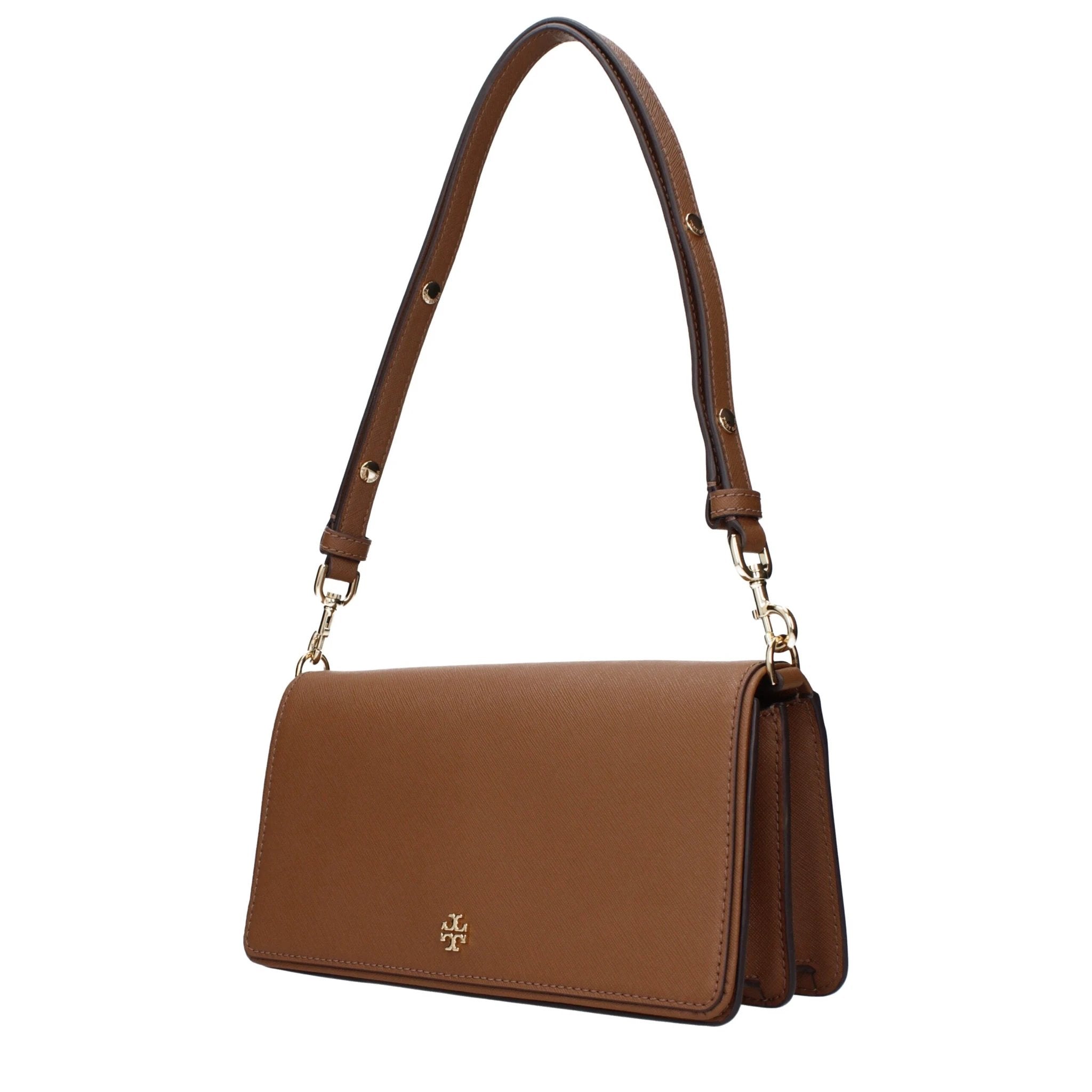 Sac bandoulière en cuir marron Tory Burch