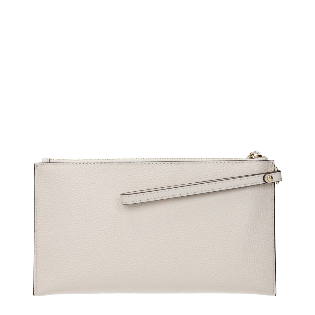 Pochette en cuir beige Michael Kors
