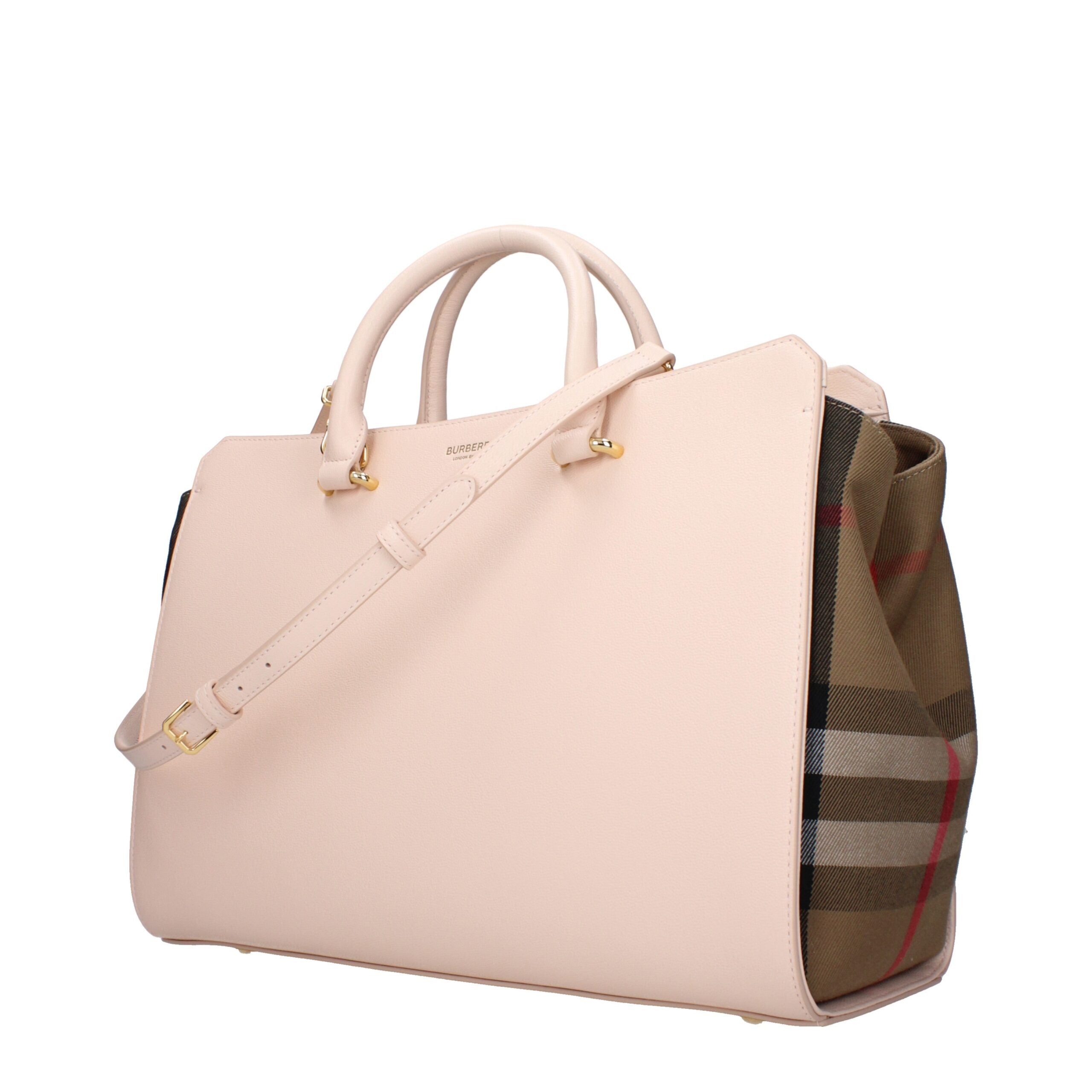 Sac à main Burberry en cuir rose