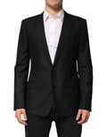 Dolce & Gabbana Black Wool Single Breasted Jacket Blazer by Dolce & Gabbana