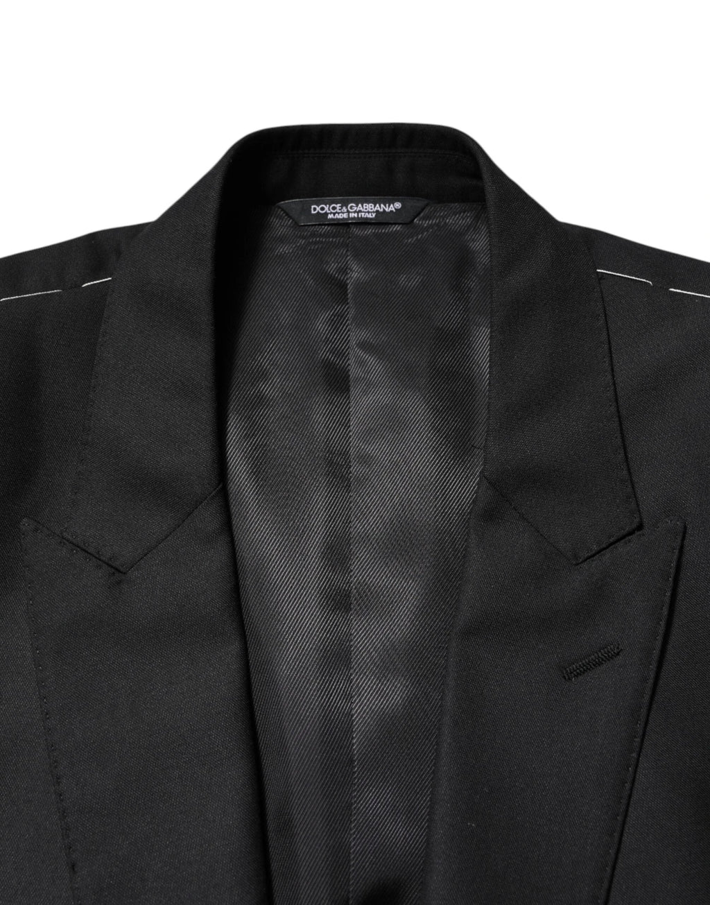 Dolce & Gabbana Black Wool Single Breasted Jacket Blazer by Dolce & Gabbana