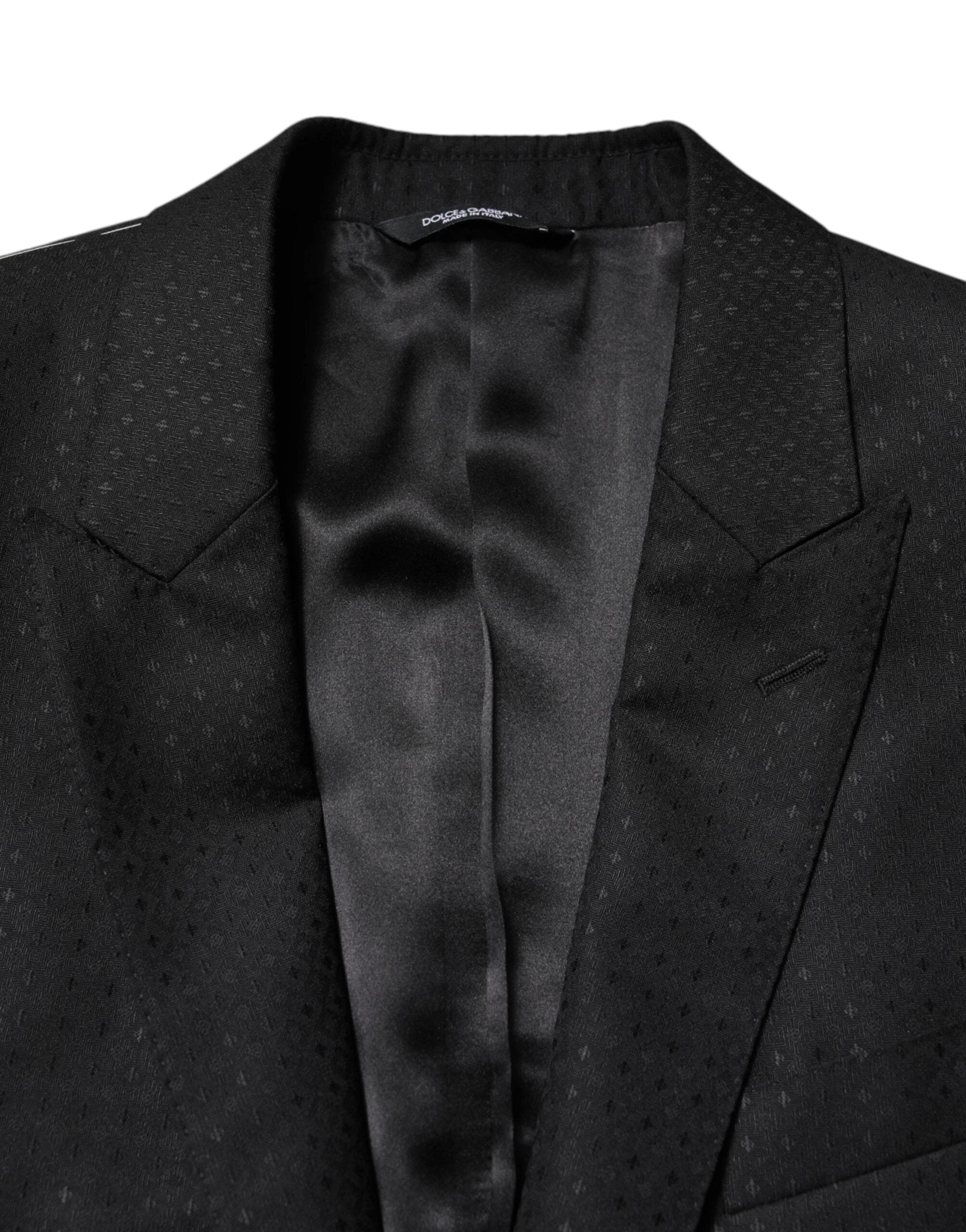 Dolce & Gabbana Black Jacquard Single Breasted 2 Piece Suit by Dolce & Gabbana