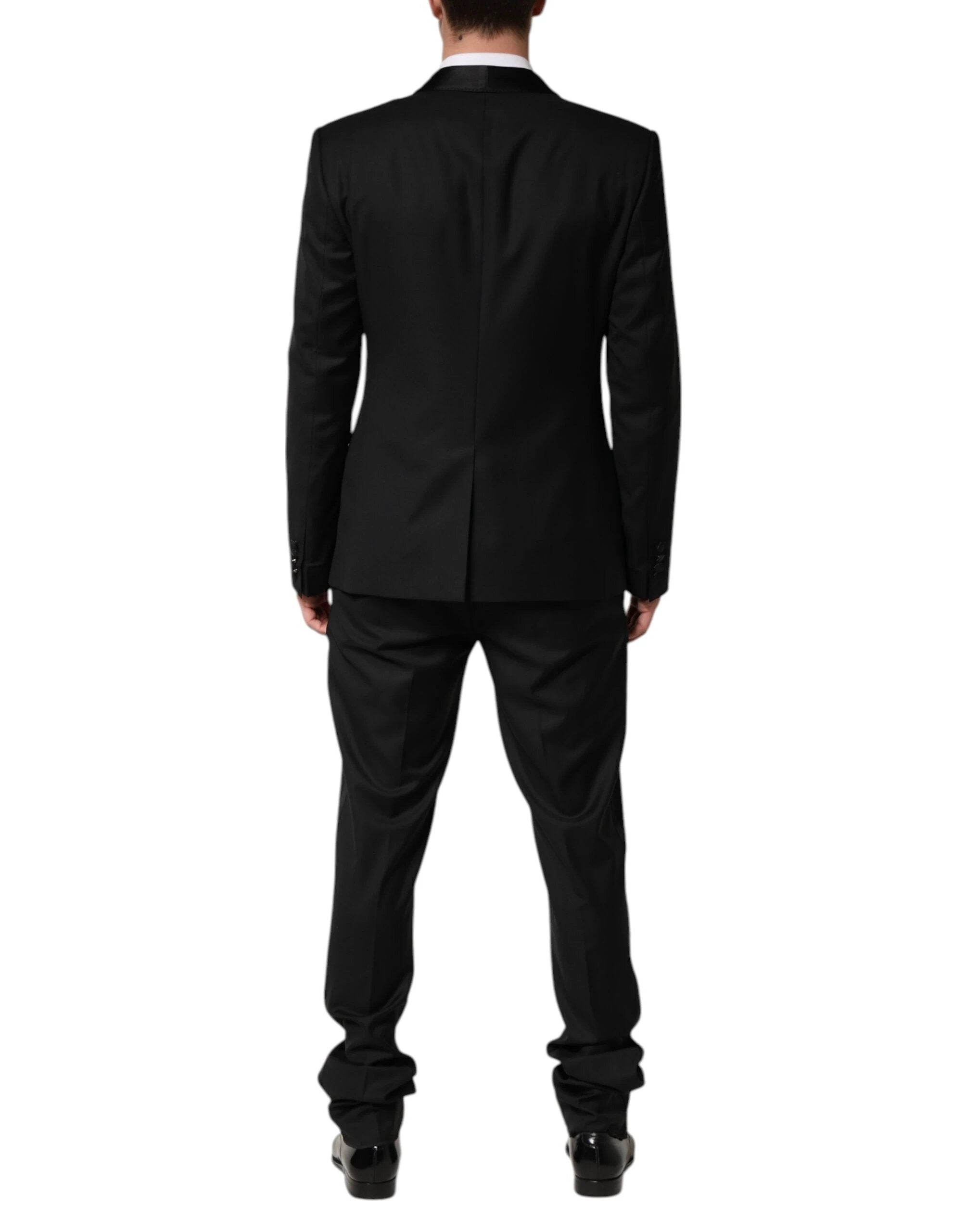Dolce & Gabbana Black Wool Men Single Breasted 2 Piece Suit by Dolce & Gabbana
