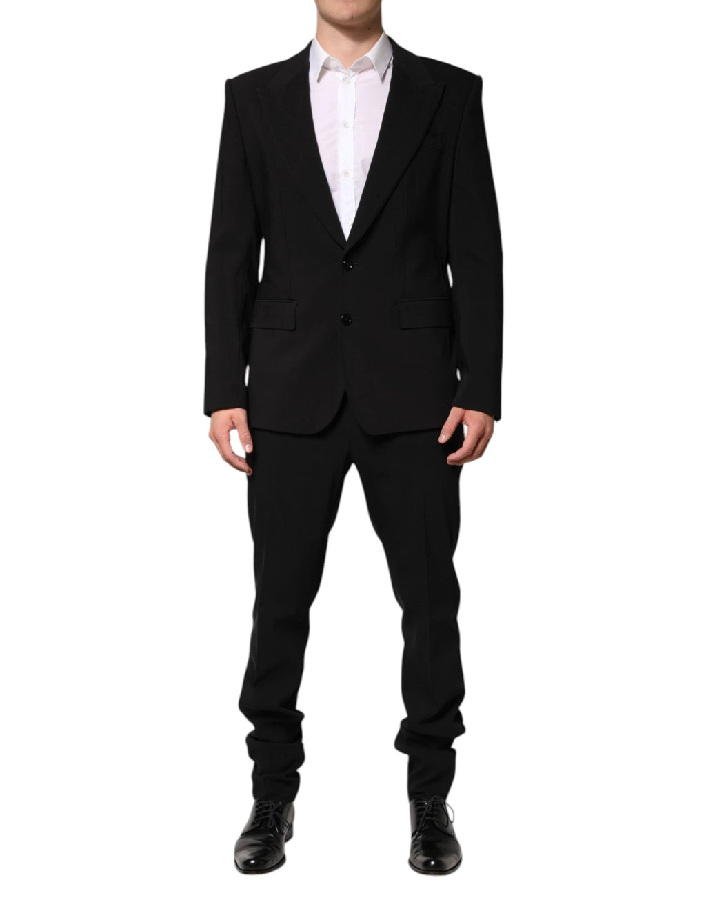 Dolce & Gabbana Black Cotton Single Breasted 2 Piece Suit by Dolce & Gabbana
