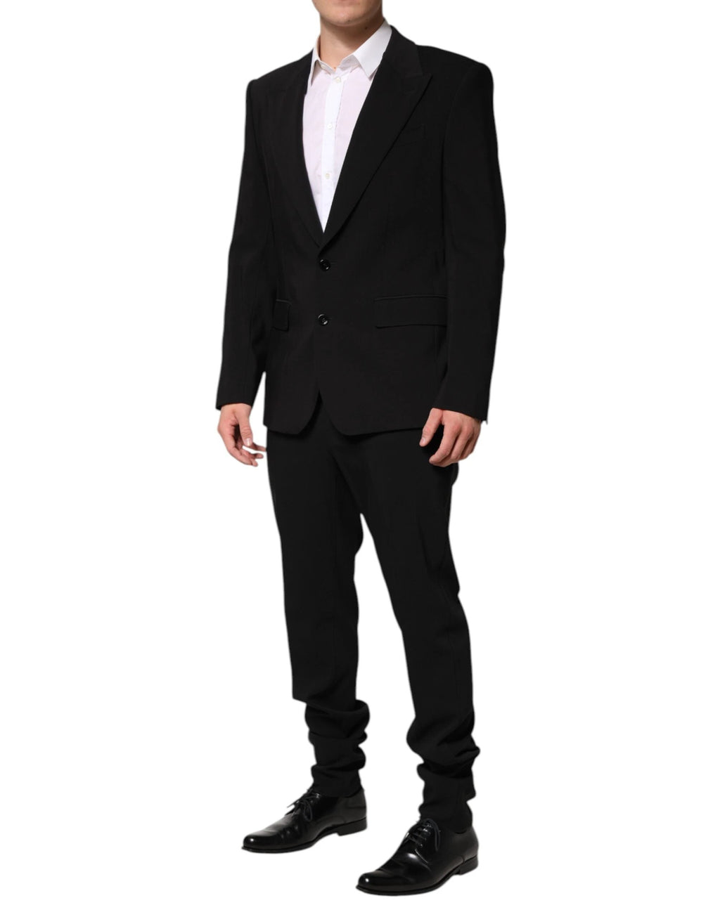 Dolce & Gabbana Black Cotton Single Breasted 2 Piece Suit by Dolce & Gabbana