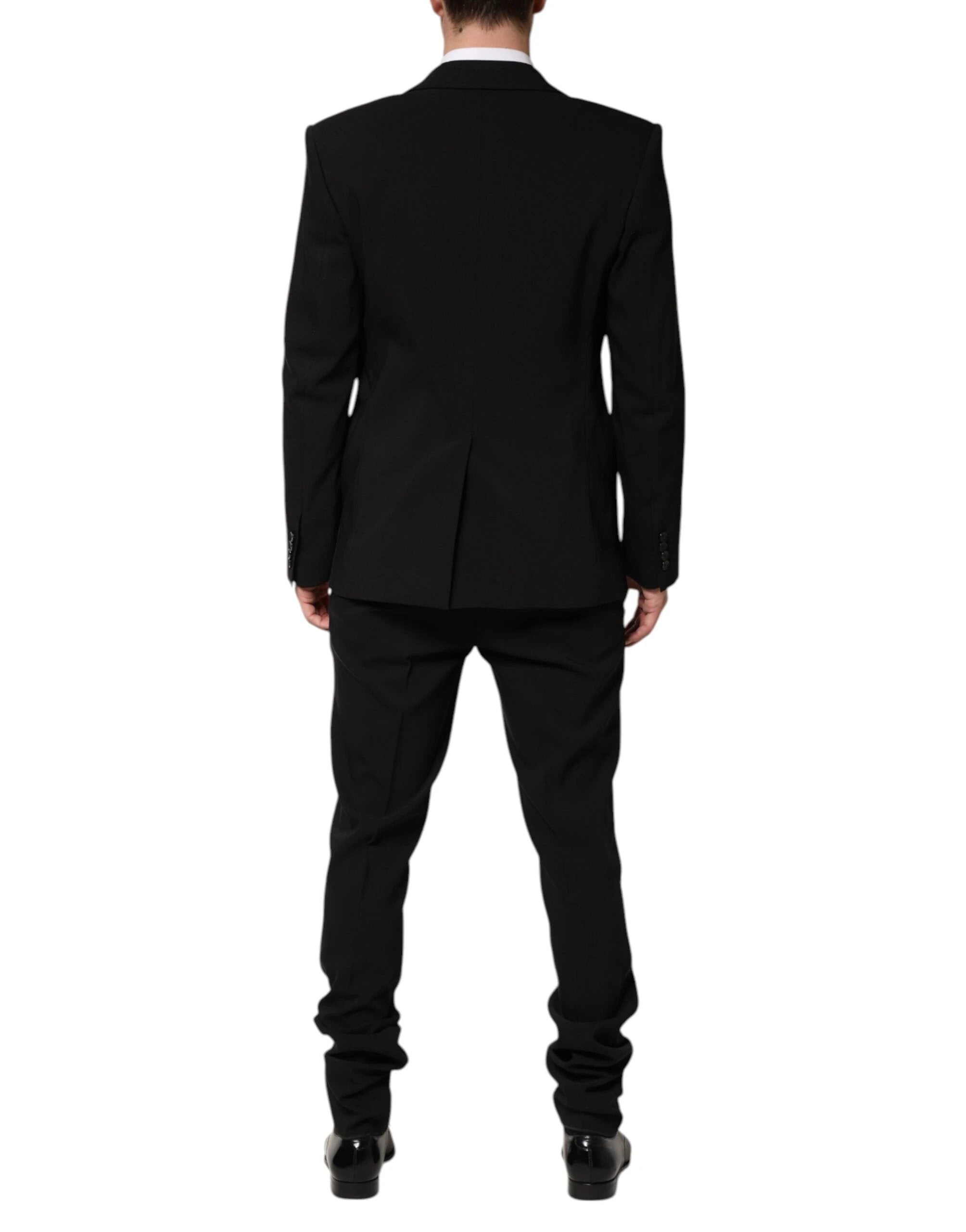 Dolce & Gabbana Black Cotton Single Breasted 2 Piece Suit by Dolce & Gabbana