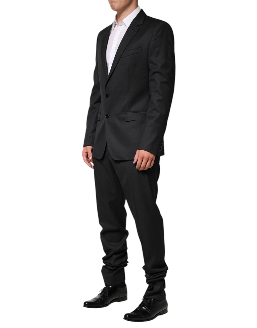 Dolce & Gabbana Dark Gray Wool Single Breasted 2 Piece Suit by Dolce & Gabbana