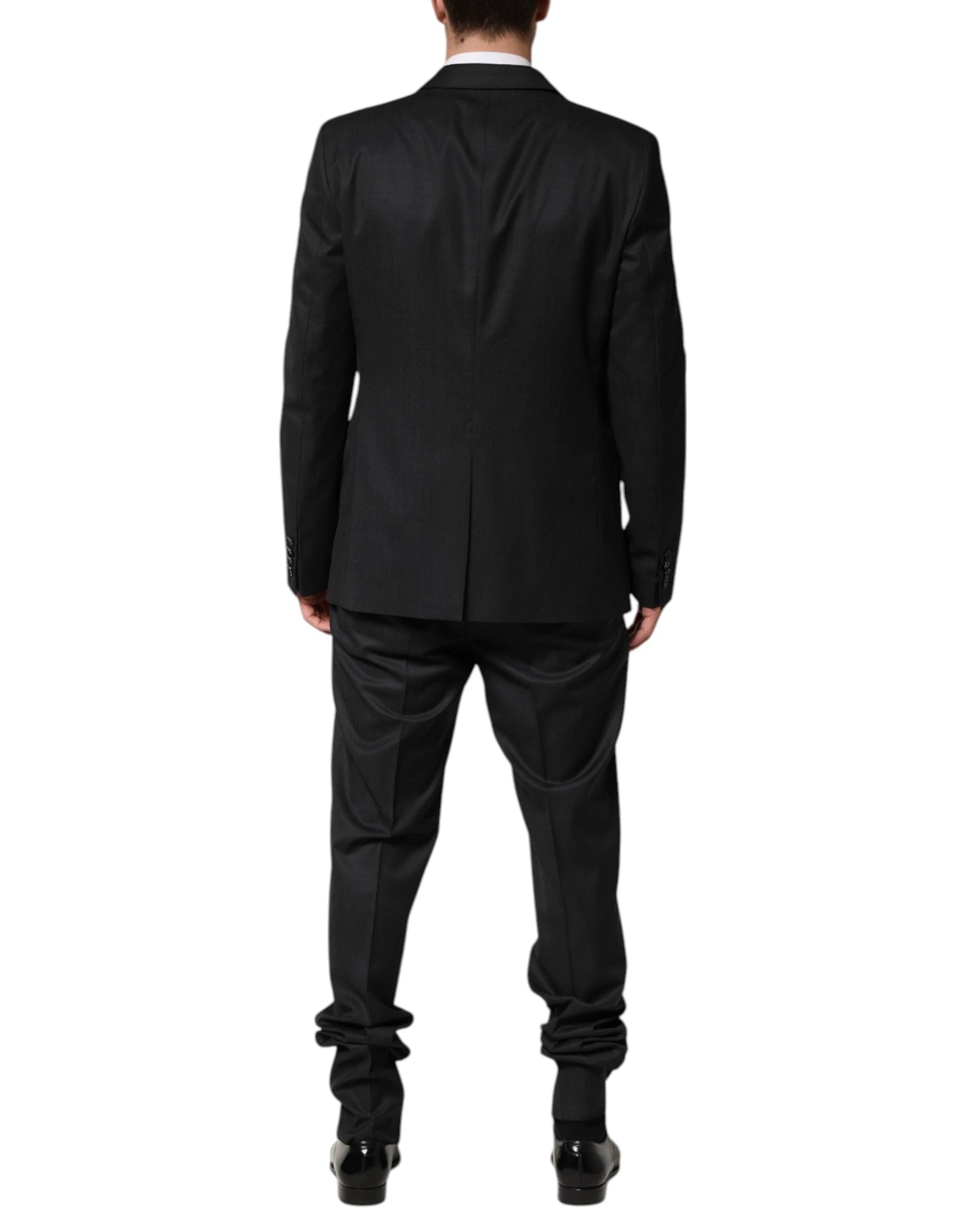 Dolce & Gabbana Dark Gray Wool Single Breasted 2 Piece Suit by Dolce & Gabbana