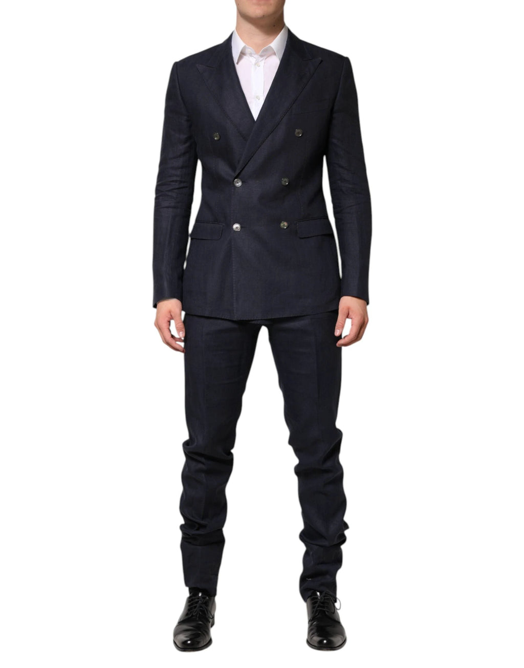 Dolce & Gabbana Dark Blue Double Breasted 2 Piece Suit by Dolce & Gabbana