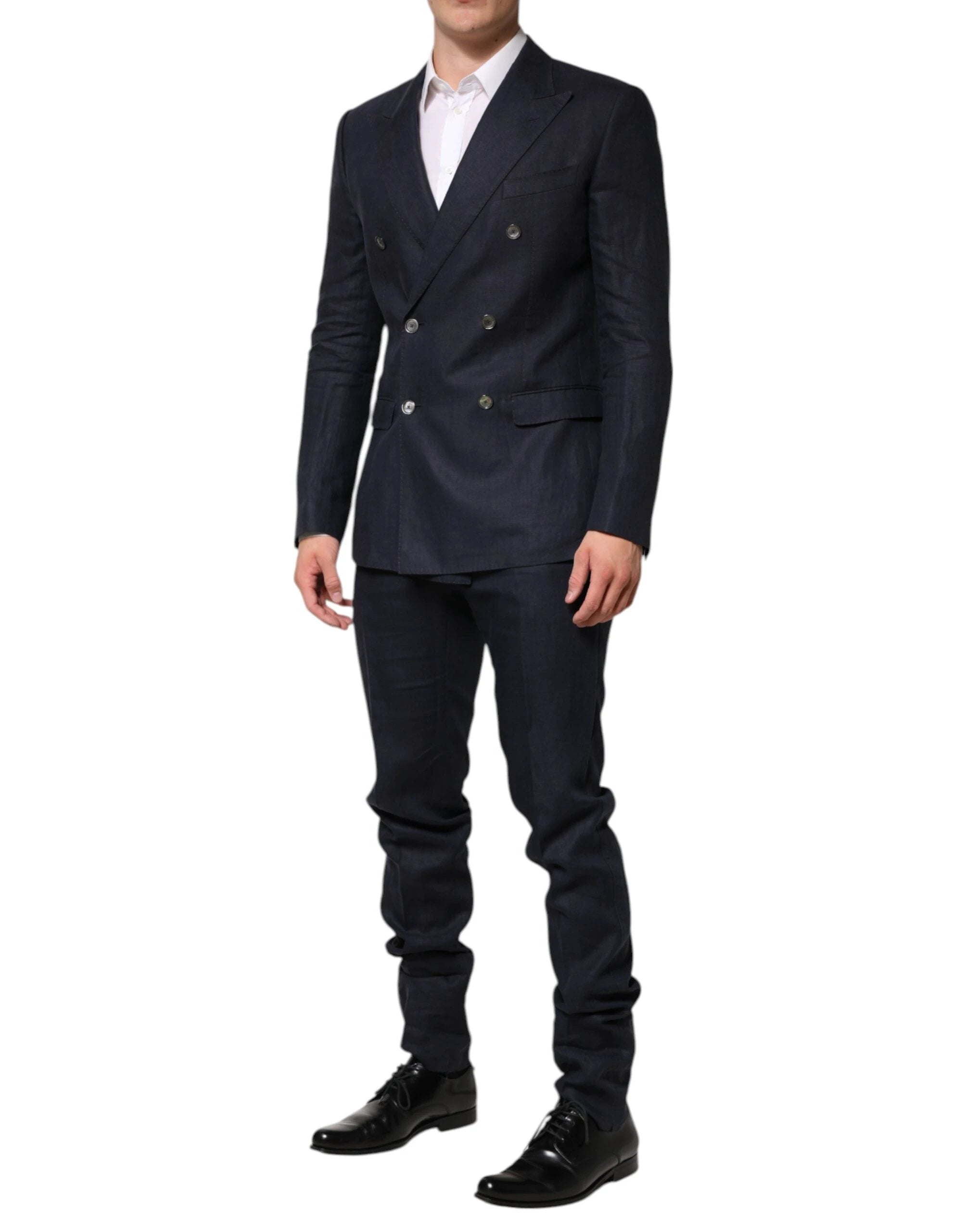 Dolce & Gabbana Dark Blue Double Breasted 2 Piece Suit by Dolce & Gabbana