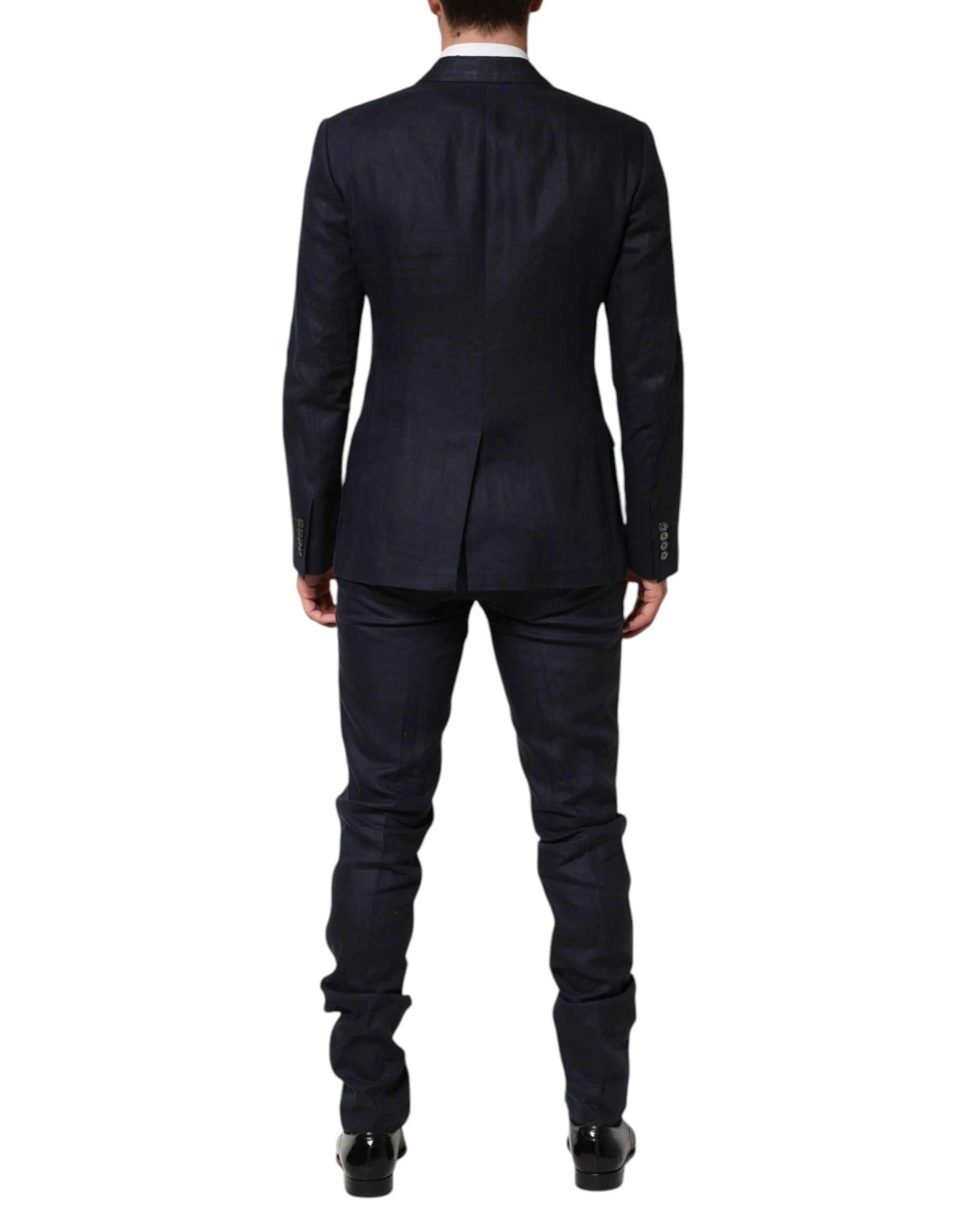 Dolce & Gabbana Dark Blue Double Breasted 2 Piece Suit by Dolce & Gabbana