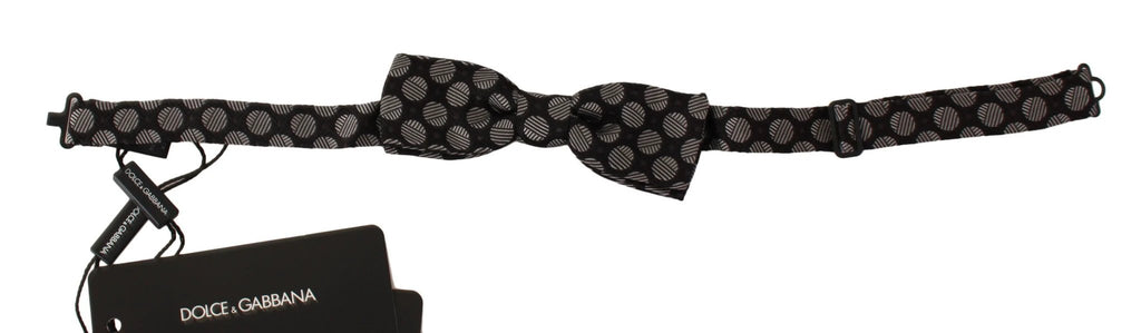 Dolce & Gabbana Brown Silk Polka Dot Jacquard Men Bow Tie Papillon by Dolce & Gabbana