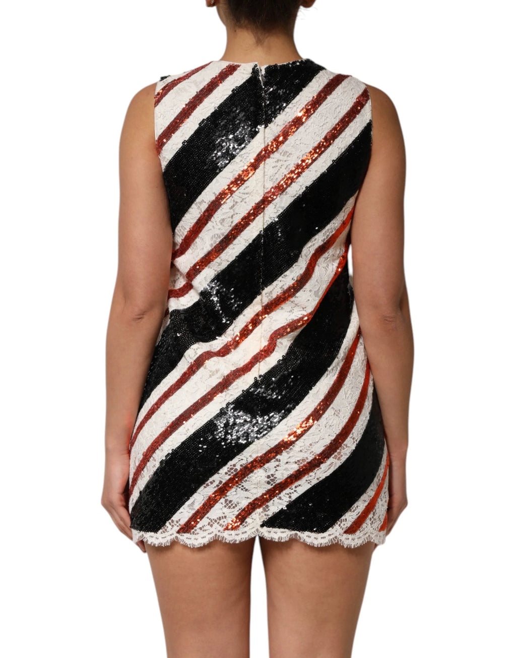 Dolce & Gabbana Multicolor Sequin Embellished Shift Dress by Dolce & Gabbana