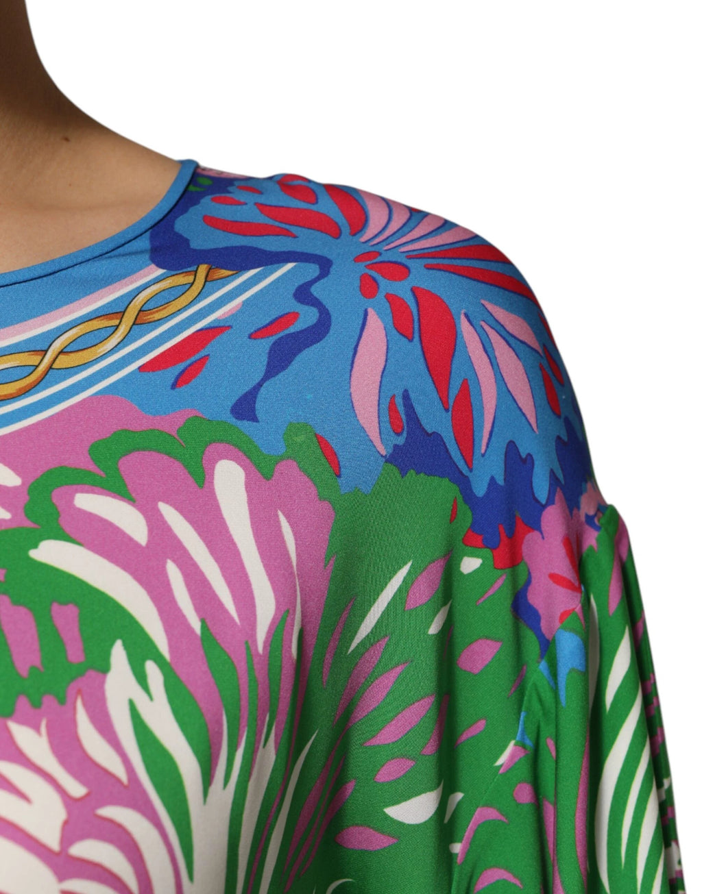 Dolce & Gabbana Multicolor Floral Printed Tunic Blouse Top by Dolce & Gabbana