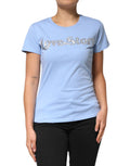 PINKO Blue Love Story Sequined Embellished Short Sleeves T-shirt by PINKO