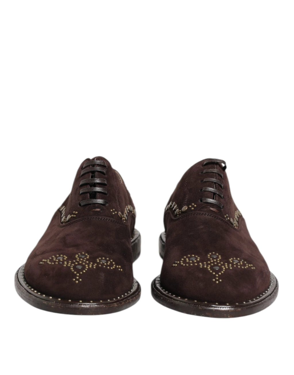 Dolce & Gabbana Brown Velvet Lace Up Oxford Dress Shoes by Dolce & Gabbana