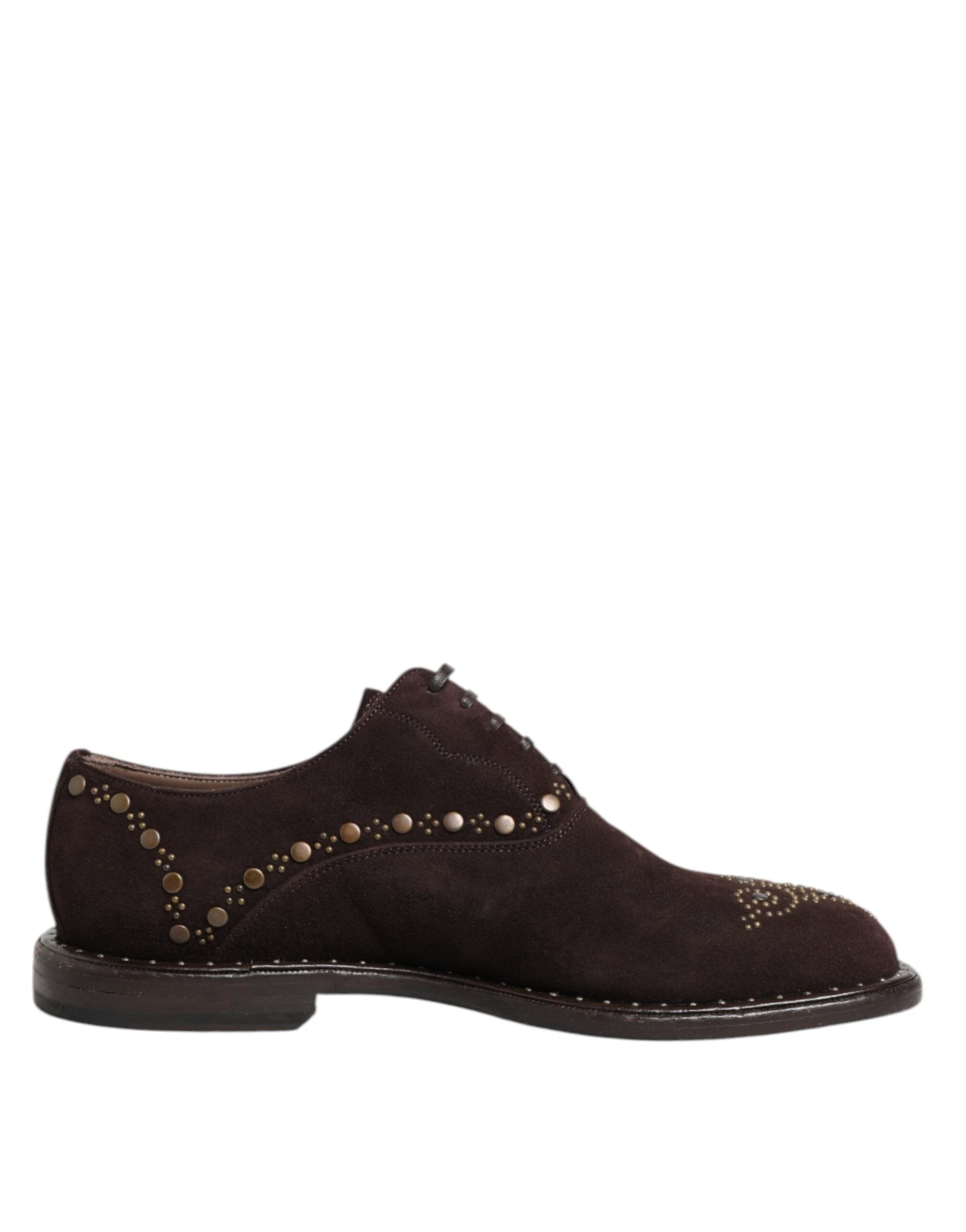 Dolce & Gabbana Brown Velvet Lace Up Oxford Dress Shoes by Dolce & Gabbana
