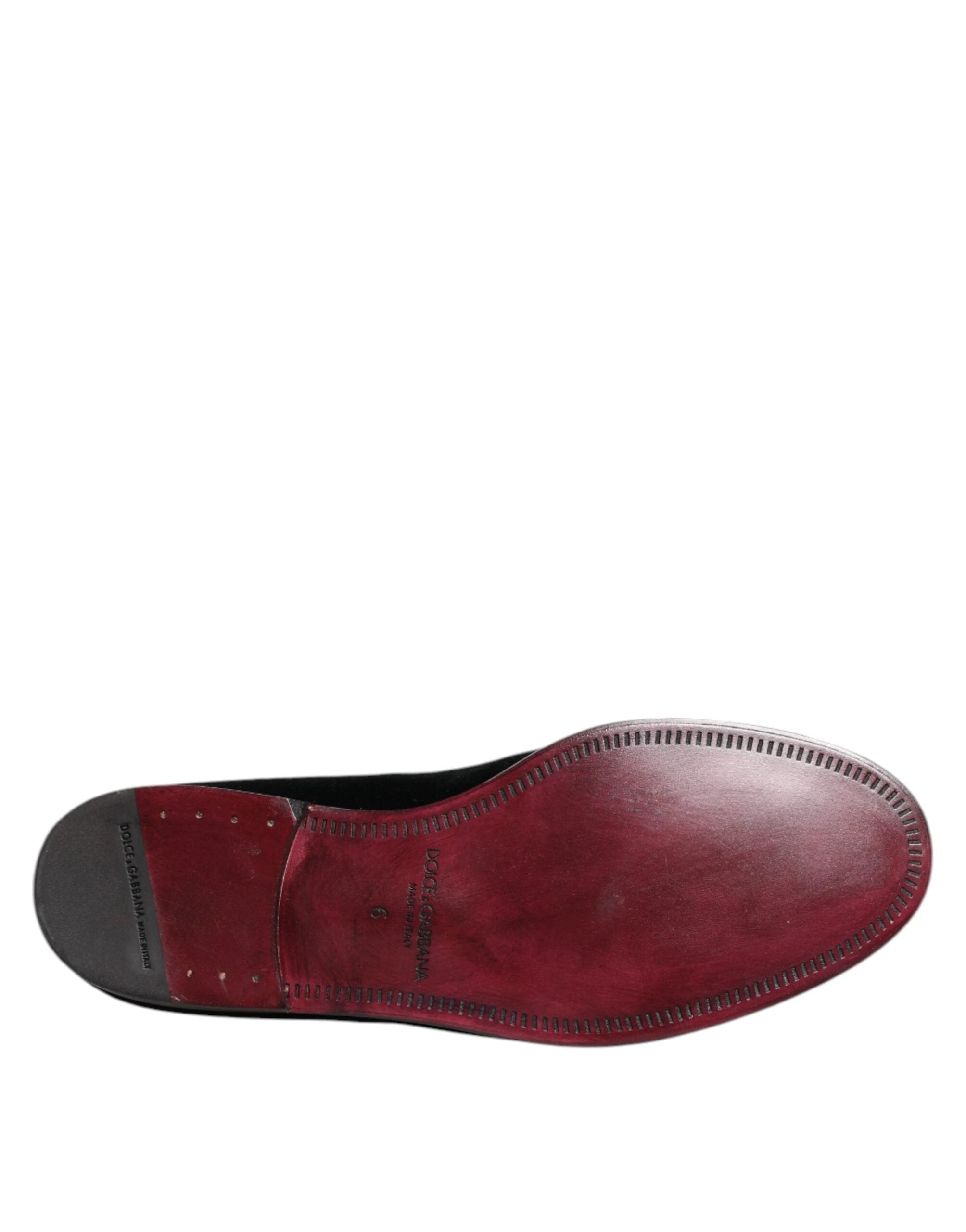 Dolce & Gabbana Black Velvet Loafers Formal Men Dress Shoes by Dolce & Gabbana