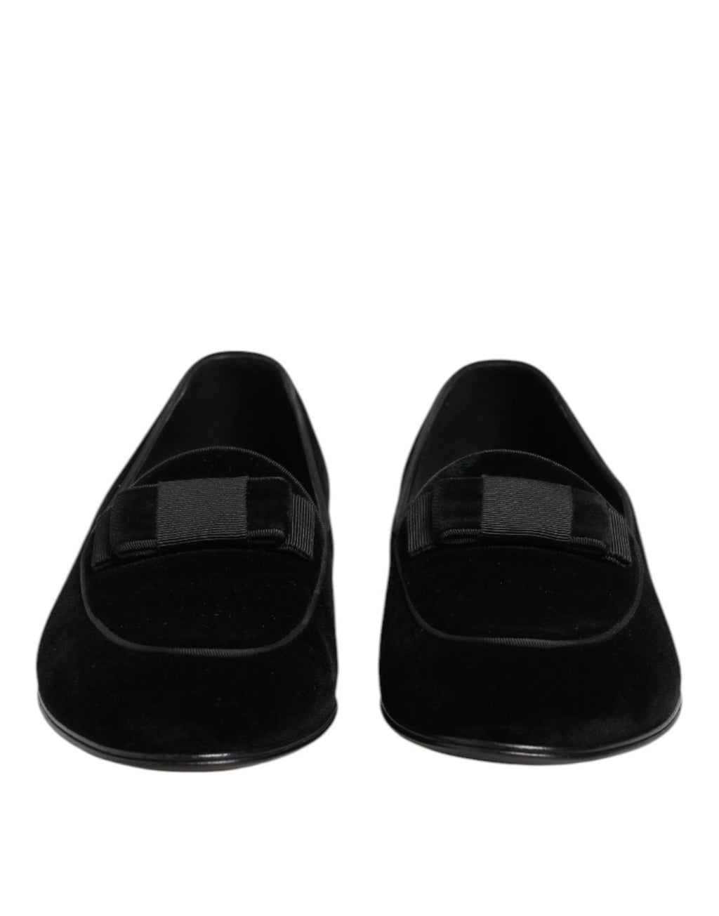 Dolce & Gabbana Black Velvet Loafers Formal Men Dress Shoes by Dolce & Gabbana