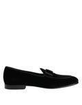 Dolce & Gabbana Black Velvet Loafers Formal Men Dress Shoes by Dolce & Gabbana