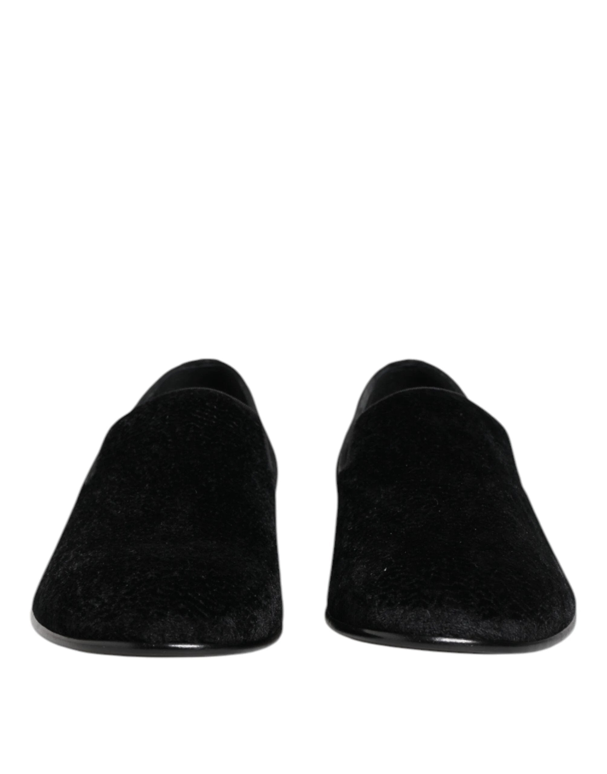 Dolce & Gabbana Black Jacquard Loafers Formal Men Dress Shoes by Dolce & Gabbana