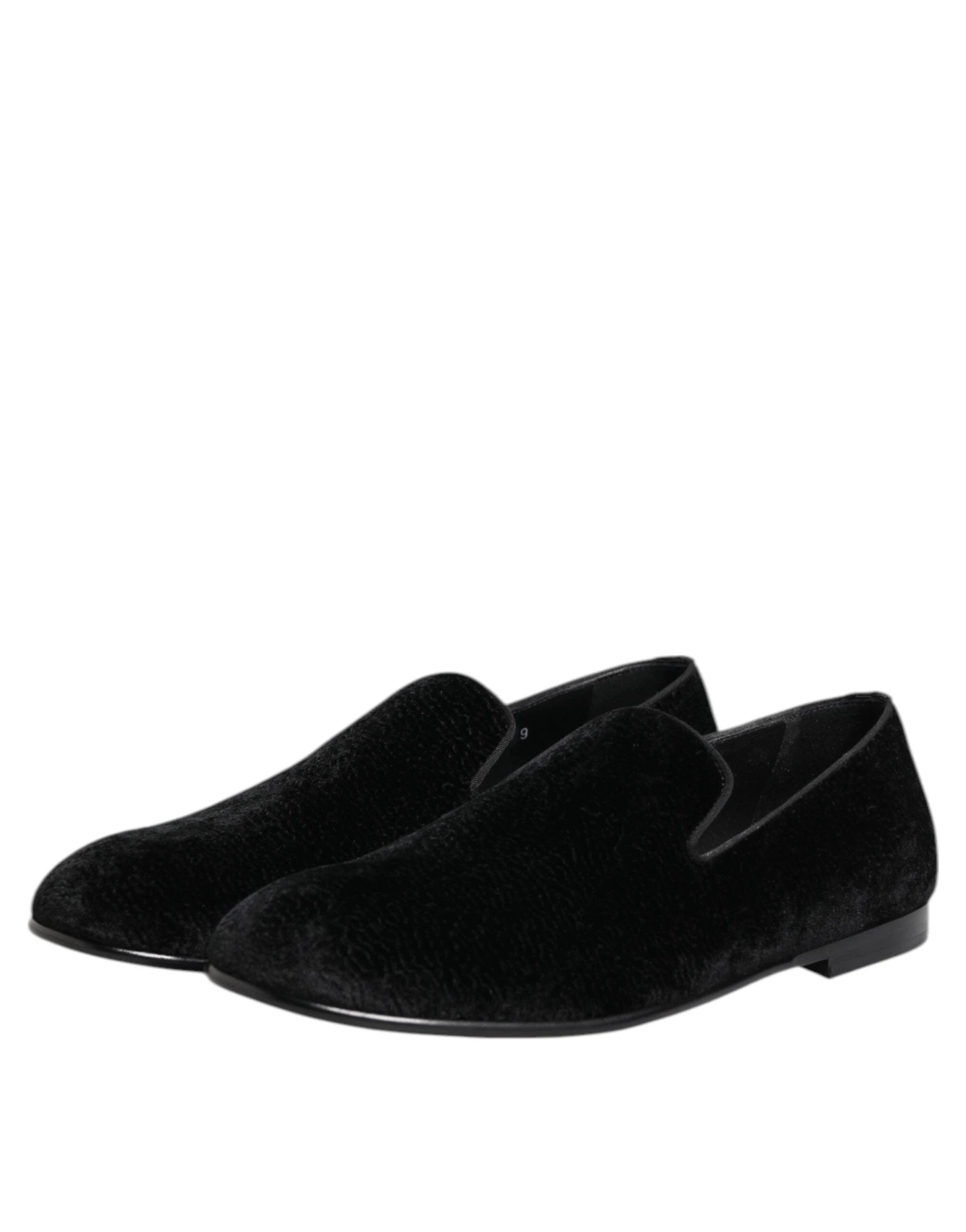 Dolce & Gabbana Black Jacquard Loafers Formal Men Dress Shoes by Dolce & Gabbana