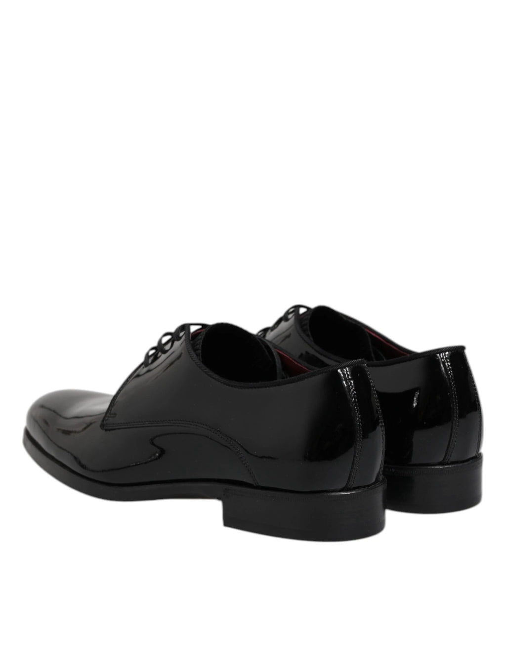 Dolce & Gabbana Black Leather Lace Up Men Derby Formal Shoes by Dolce & Gabbana