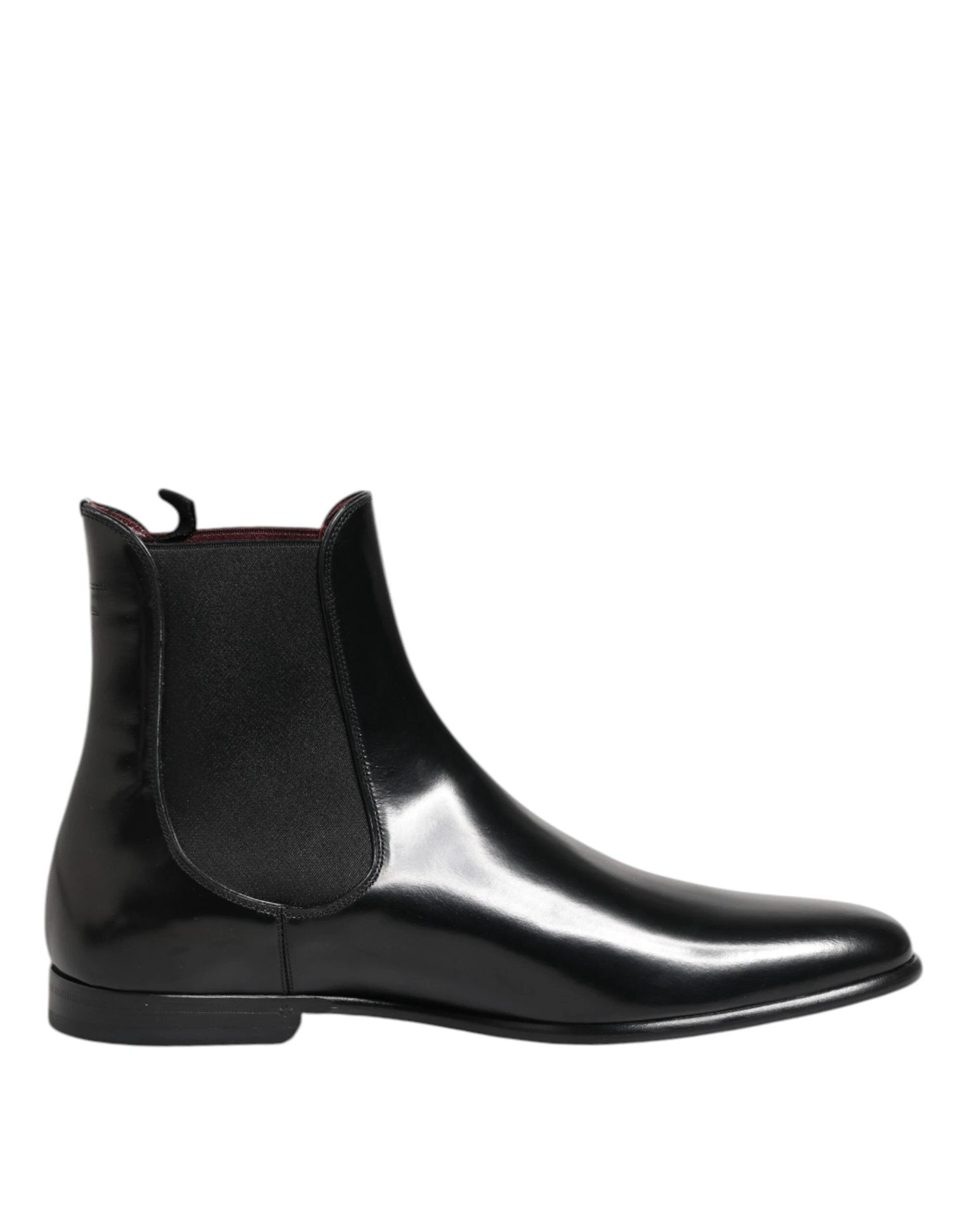 Dolce & Gabbana Black Chelsea Slip On Mid Calf Boots Shoes by Dolce & Gabbana