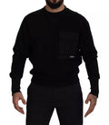 Dolce & Gabbana Black Cotton Crewneck Sweatshirt Sweater by Dolce & Gabbana