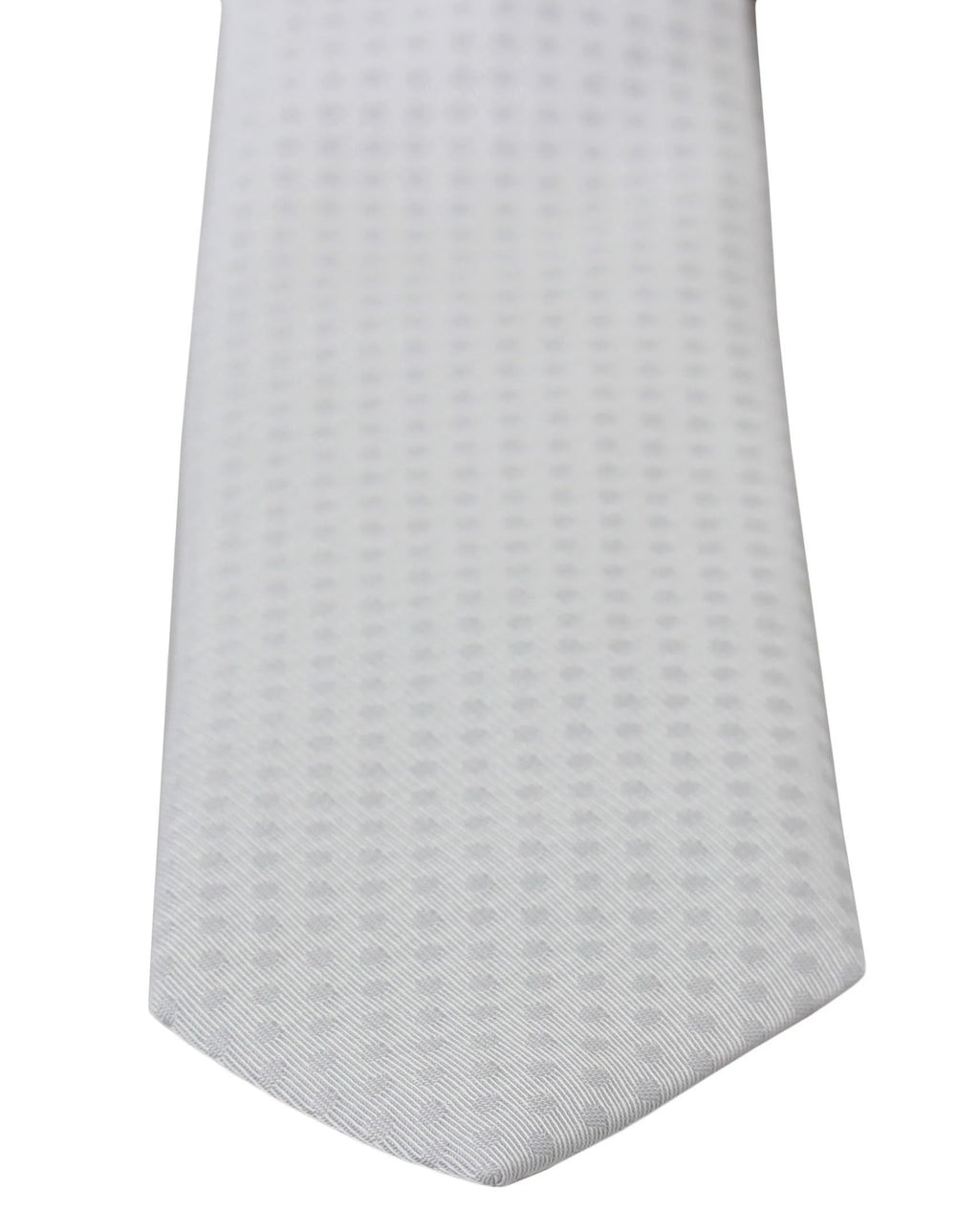 Dolce & Gabbana White Patterned Classic Mens Slim Necktie Tie by Dolce & Gabbana